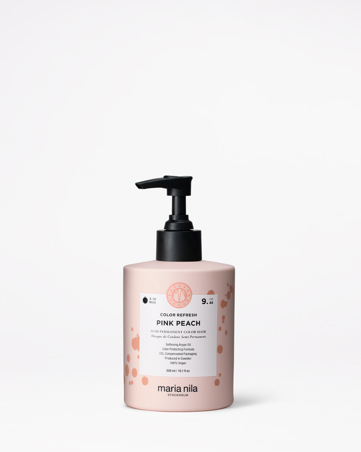 Maria Nila Color Refresh Pink Peach 300 ml bottle with pump on a white background